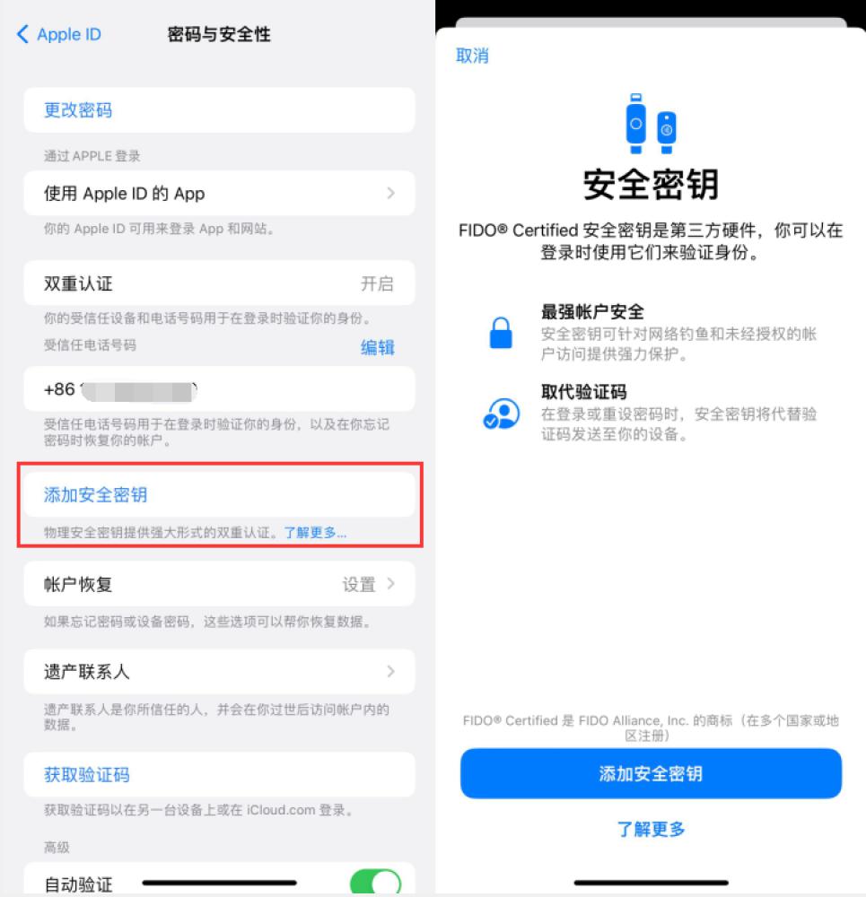 磴口苹果服务网点分享物理安全密钥有什么用？iOS 16.3新增支持物理安全密钥会更安全吗？ 